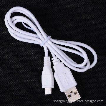 Micro 5P USB Cable with Data Transmission and Charging, 1.5m Length, in White